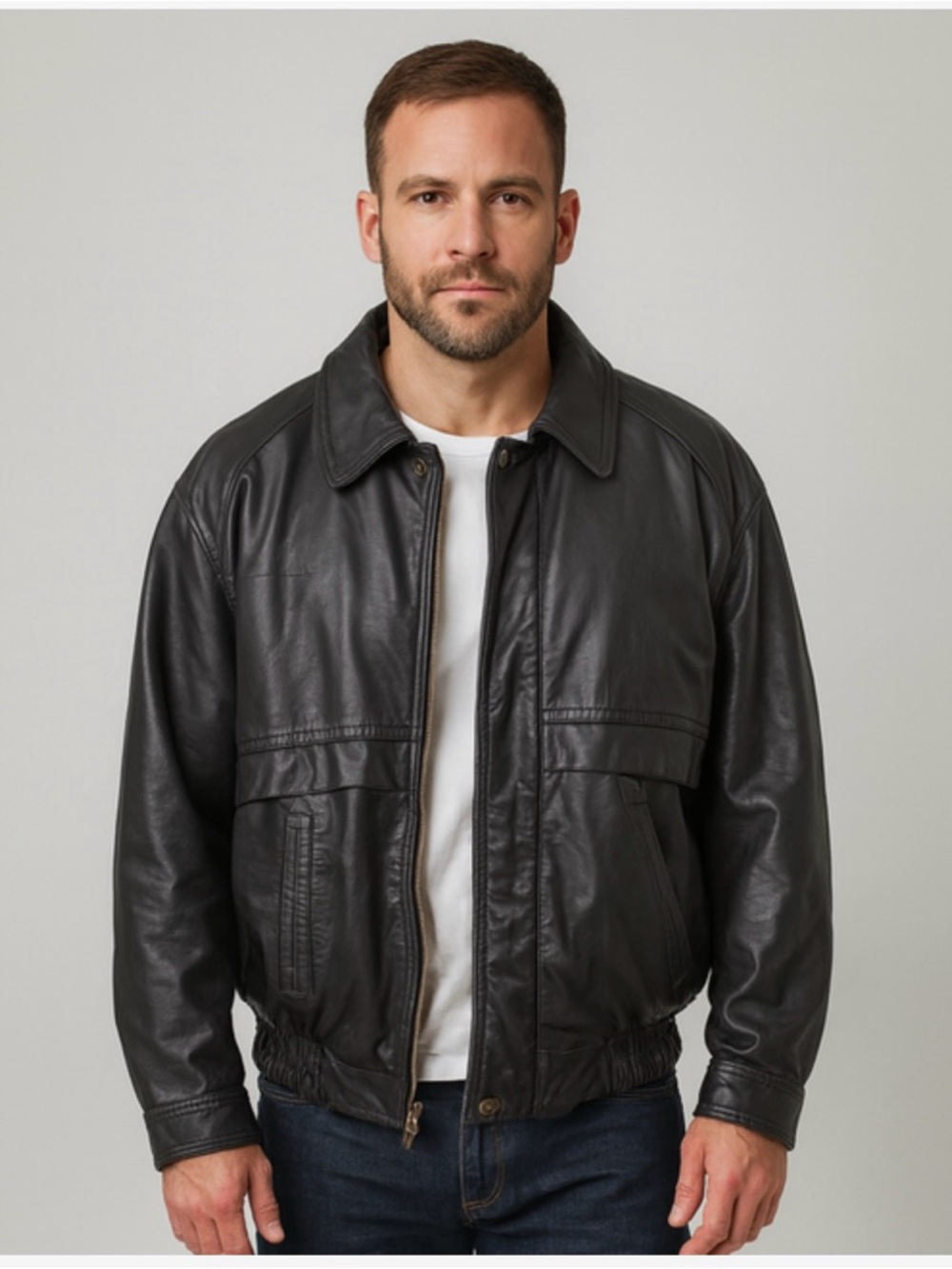 Vintage Members Only Genuine Leather Jacket Size S Unisex